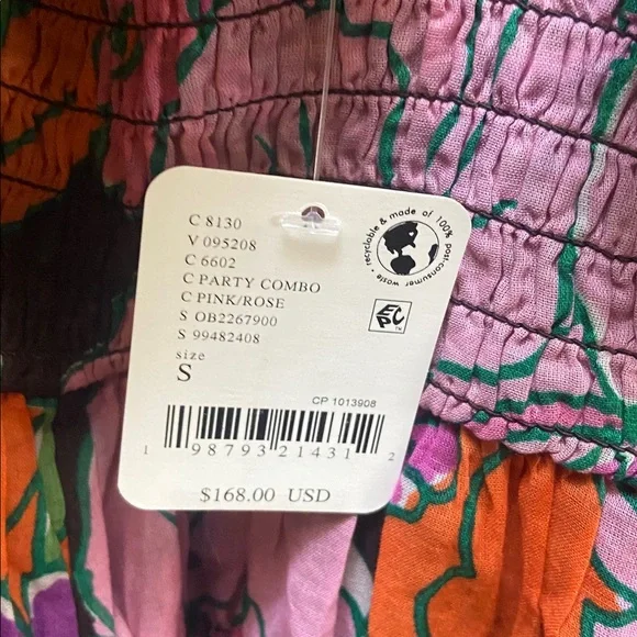 NWT Sz S Floral Printed Halter Maxi Dress OB2267900 - Picture 5 of 5